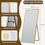 Koonmi 78"x35" Floor Mirror Full Length, Bedroom Floor Body Mirror - Image 7