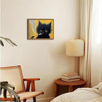 Vintage Black Cat Wall Art, Mens Room Canvas Print Poster, Cool Animals Picture - Image 7