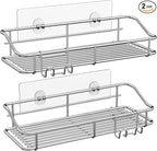 Nieifi Shower Caddy Shelf Storage Rack Adhesive Without Drilling Stainless Steel by Nieifi