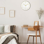 Foxtop Gold Wall Clock 12 Inch Silent Non-Ticking Battery Operated Round Modern - Image 7