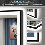 66x36 Black Framed LED Bathroom Mirror - Image 9