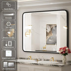 40X30 Inch Black Bathroom Mirror - Image 4