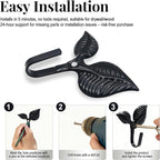 4pcs Iron Leaf Wall Hooks - Image 6