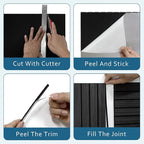 4-Piece Wood Slat Wall Panel for Interior Wall Decor Noise Cancelling 47.2" x - Image 4