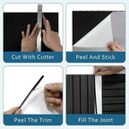 4-Piece Wood Slat Wall Panel for Interior Wall Decor Noise Cancelling 47.2" x - Image 5