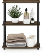Furinno TURN-N-TUBE Storage Shelves, 3-Tier Book Shelf, Corner Shelf, Toolless - Image 3