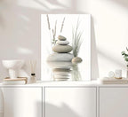 KBIERQN Zen Stone Canvas Wall Art Stacked Stones in Water Poster Print Tranquil - Image 6