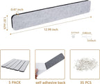 5 Pack Felt Pin Board Bar Strips Bulletin Board - Image 2