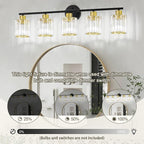 Crystal Bathroom Light Fixtures, Bathroom Lighting Fixtures Over Mirror - Image 8