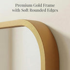 30x48 Inch Oversized Matte Gold Bathroom Vanity Mirrors | Flush Mount Deep Set - Image 3