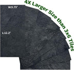 AULIGET 6" x 12" Black Slate Peel and Stick Backsplash Wall Tiles, PVC Faux - Image 5