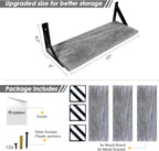 Forbena Grey Floating Shelves for Wall Decor Set of 3, Floating Book Shelves - Image 3