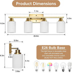 Ascher Bathroom Light Fixtures, 4-Light Vanity Light Over Mirror, Wall Lamp - Image 2