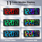 11 RGB Color Changes Large Digital Wall Clock/Bluetooth Auto Time Sync - Image 3