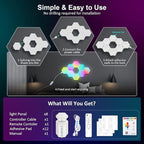 OJQ 8 Pack Hexagon Lights Wall RGB Panel - Image 7