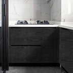 Peel and Stick Wallpaper Black Wood Wall Paper - Image 4