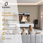 Wood Slat Wall Panels 4 Pack 94.5" x 7.9", Acoustic Wooden Panel - Image 2