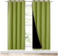 NICETOWN 100% Blackout Window Curtain Panels, Fresh Green, 2 Pieces, 52-inch by NICETOWN