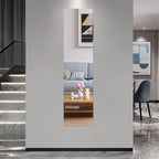 JEOYOO HD Glass Full Length Wall Mirror Tiles, Frameless Full Body Mirror Tiles - Image 3