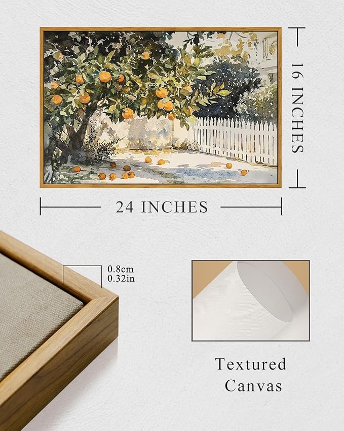 InSimSea Framed Canvas Wall Art Vintage Decor, Classic Rustic Farmhouse Wall - Image 3