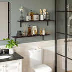DINZI LVJ Long Wall Shelves, 39.4Inch Wall Mounted Shelves Set of 2, Extra - Image 7