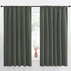 NICETOWN Blackout Curtains for Bedroom, Dark Mallard, 1 Pair, 70 by 63-inch by NICETOWN