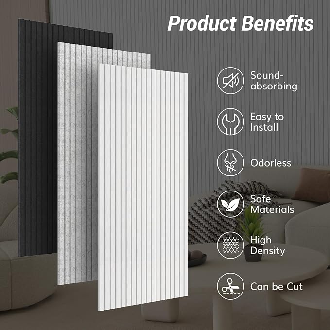 TONOR Large Acoustic Wall Panels, Peel and Stick Wall Panels - Image 6