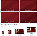 CUCRAF Red Blackout Curtains 96 inch Length 2 Panels Set, Rod Pocket Room - Image 4