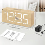 DreamSky Wooden Digital Alarm Clock - Image 6