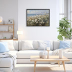 Nature Landscape Wall Art Coastal Wildflower Poster 24X36 inch Black Framed - Image 4