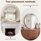 NEWBULIG 30 Inch Round Wall Mirror, Bathroom Mirror - Image 5