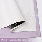 Yakamok 100% Blackout Curtain Panels 72 inches Cold and Light Blocking Drapes - Image 4