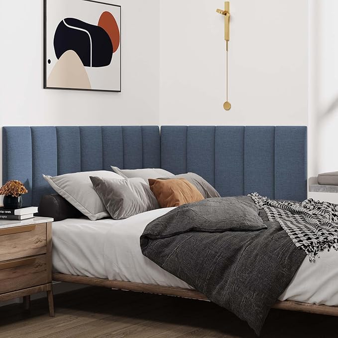 IFNOW Upholstered Peel and Stick Wall Panels, Soundproof 3D Headboard - Image 4