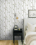 Timeet Green White Leaf Floral Boho Wallpaper 16" x 393.7" Self-Adhesive - Image 6