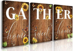 GUBIYU Gather Signs for Home Decor Gather Wall Decor for Dining Room Home Sweet - Image 2