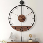 Pytha Sight 34.6×24 Inch Large Modern Decorative Pendulum Wall Clock, Big Metal by Pytha+Sight