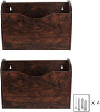 PAG Wall File Holder Wall Mounted Wood Hanging File Organizer - Image 6