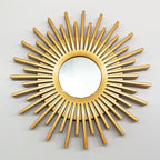Gold Mirrors for Wall Decor Pack of 3. Round Mirrors.Rays of Light and Annual - Image 3