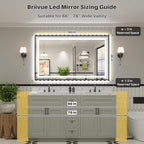 60x36 Inch LED Bathroom Mirror - Image 2