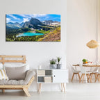 Mountain Canvas Wall Art Teal Saint Mary Lake Landscape Wall Decor Glacier - Image 2