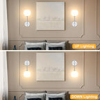 Chrome Battery Operated Wall Sconces Set of 2, Rechargeable Wireless Wall Lights - Image 5
