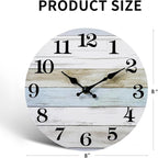 Wall Clock, Wall Clocks Battery Operated Silent Non Ticking, Rustic Clocks - Image 3