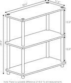Furinno TURN-N-TUBE Storage Shelves, 3-Tier Book Shelf, Corner Shelf, Toolless - Image 3