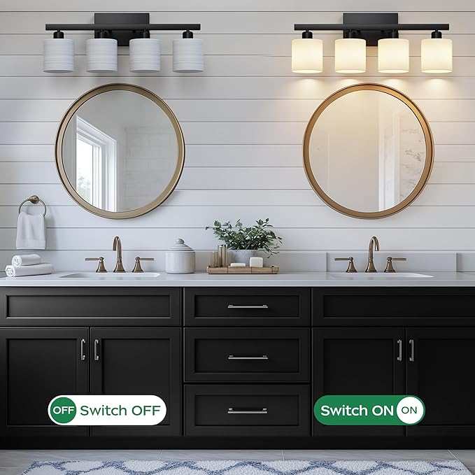PARTPHONER Bathroom Light Fixtures, Bathroom Lighting Fixtures Over Mirror - Image 5