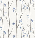 Timeet 16.1" x 197" Leaf Wallpaper Peel and Stick White and Purple Wallpaper by Timeet