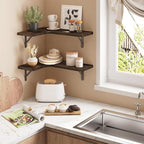 YGEOMER Corner Floating Shelves, Wall Mounted Corner Shelf - Image 5