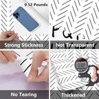 Erfoni Black and White Peel and Stick Wallpaper Modern Herringbone Contact - Image 6