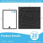 Art3d 20 Pack Decorative 3D Wall Panels, 19 Sq.Feet PVC Interior Wall Décor - Image 2