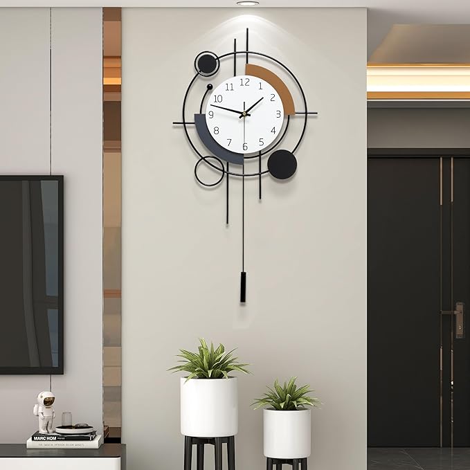 Large Wall Clocks for Living Room Decor Modern Silent Wall Clock Battery by CreativeWallClock