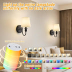 Battery Operated Wall Sconce Set of 2, Rechargeable Wall Sconce - Image 3